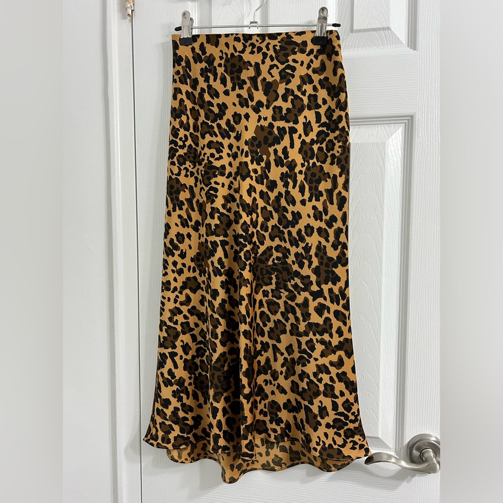Babaton Leopard Print Skirt